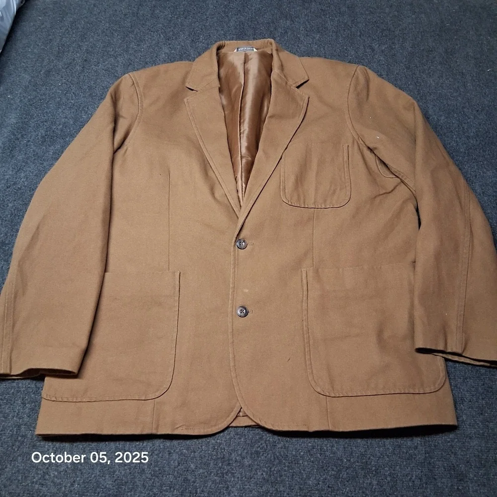 Duluth Trading Co‎ Mens Fire Hose Lightweight Presentation Jacket Size XLT Brown